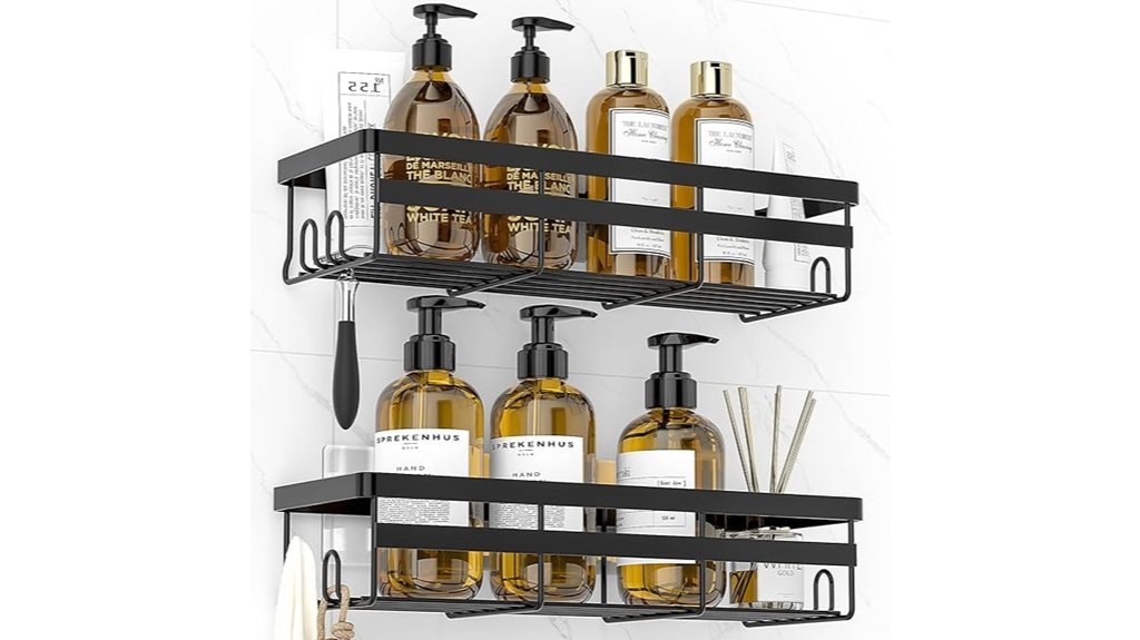 adhesive shower caddy shelves