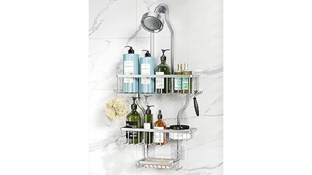 aluminum shower caddy organizer