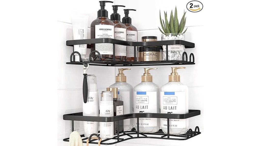 corner shower caddy set