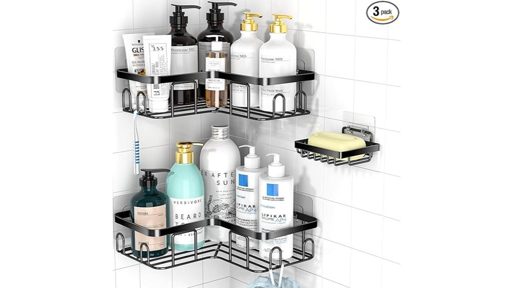 corner shower storage solution