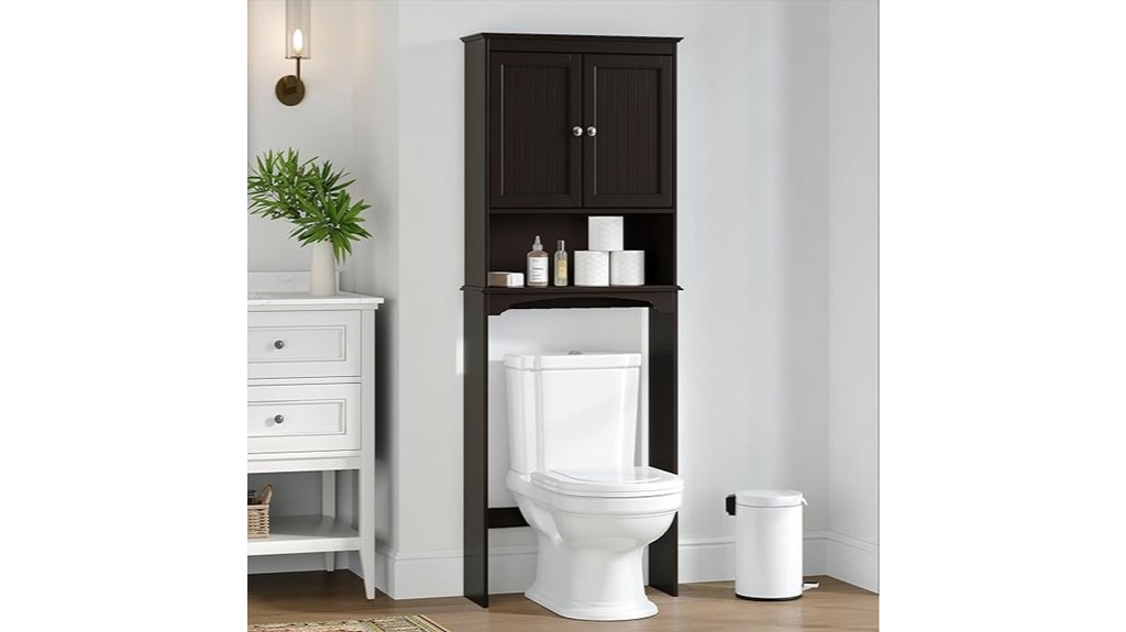 espresso bathroom storage cabinet