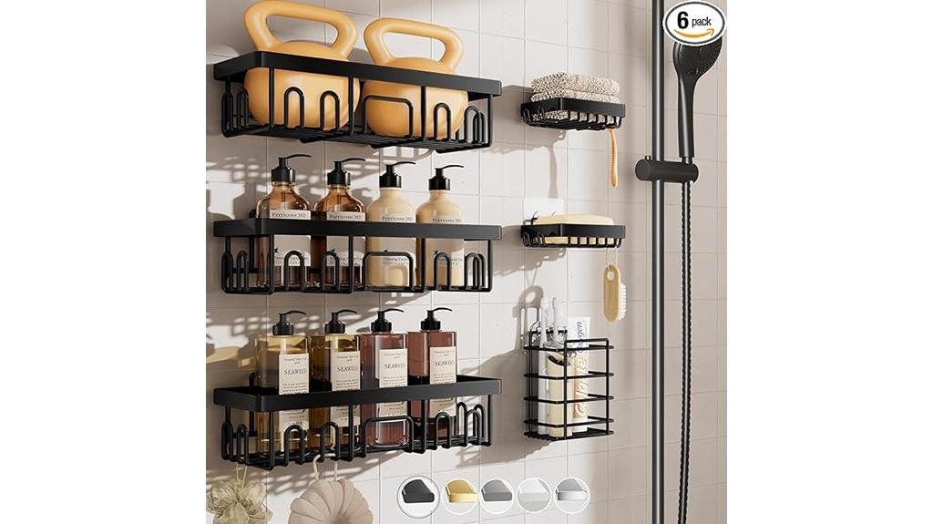 rustproof shower caddy set