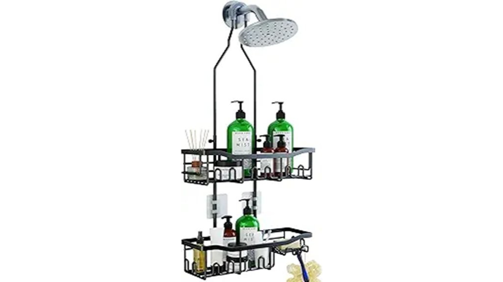 shower organizer with hooks