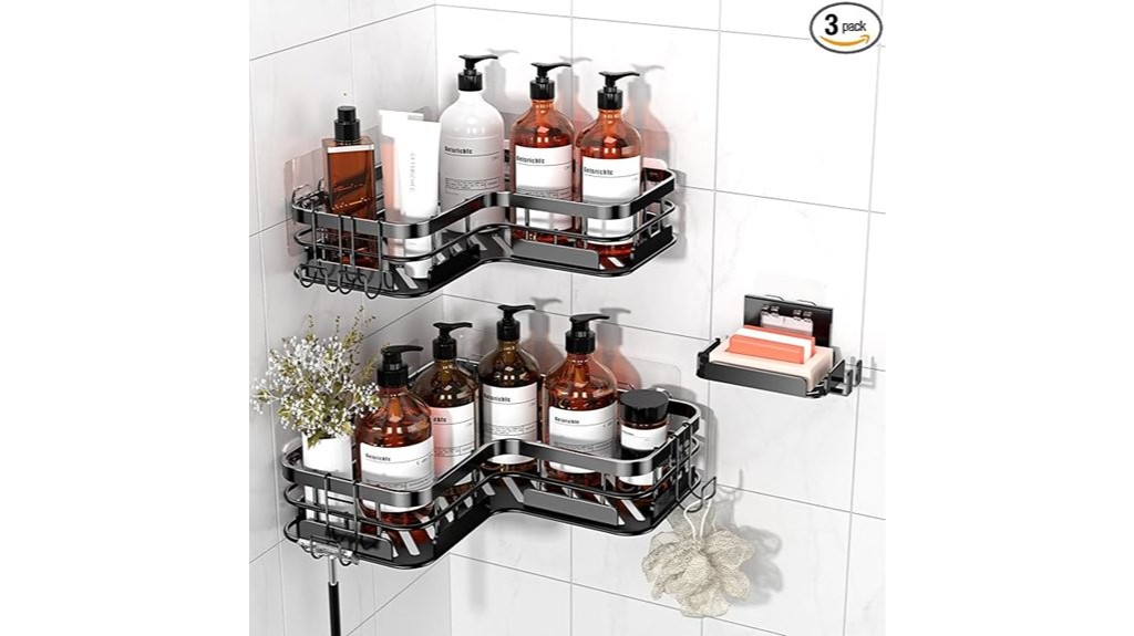 stainless steel shower caddy