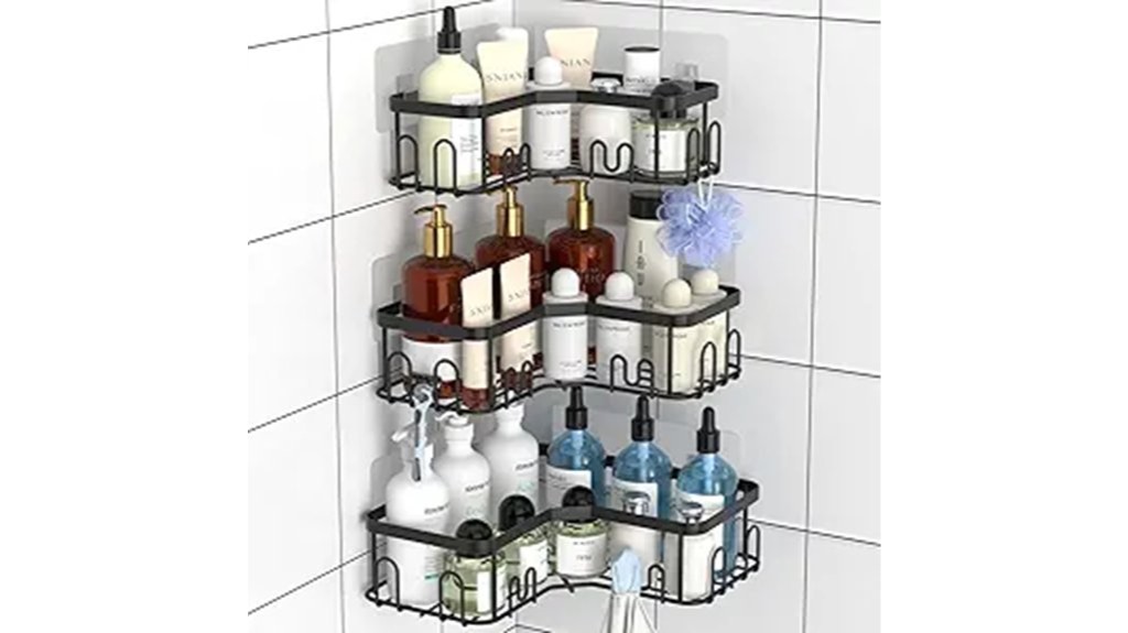 stainless steel shower organizers
