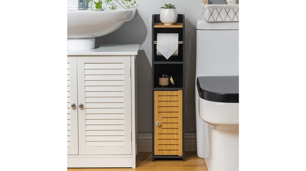 toilet paper holder cabinet
